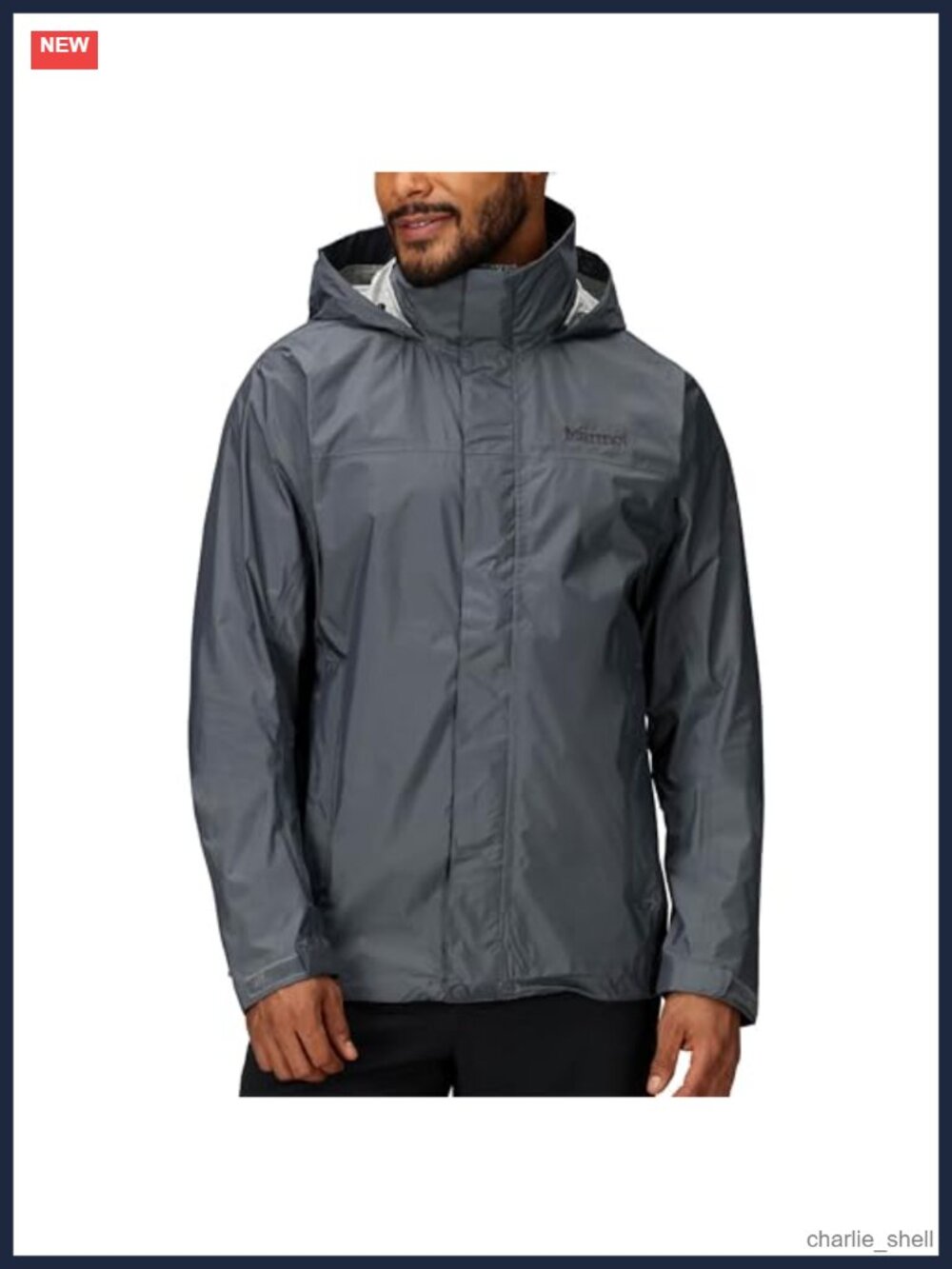 Men's Waterproof Recycled Nylon Packable Rain Jacket